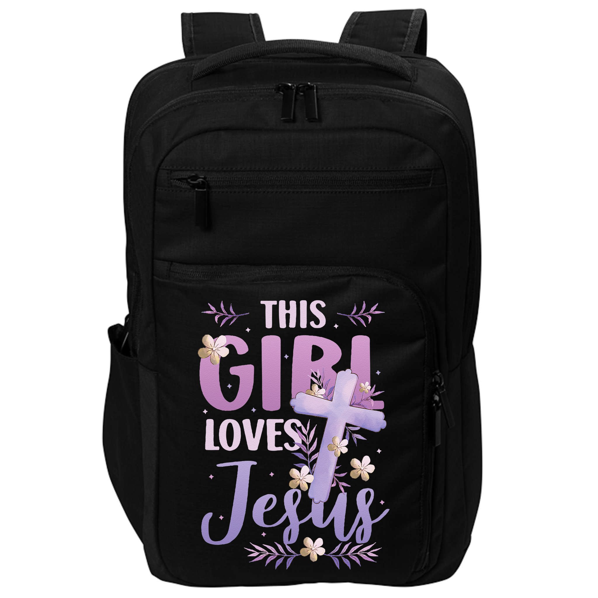 This Girl Loves Jesus Cute Christian Girl Jesus Impact Tech Backpack