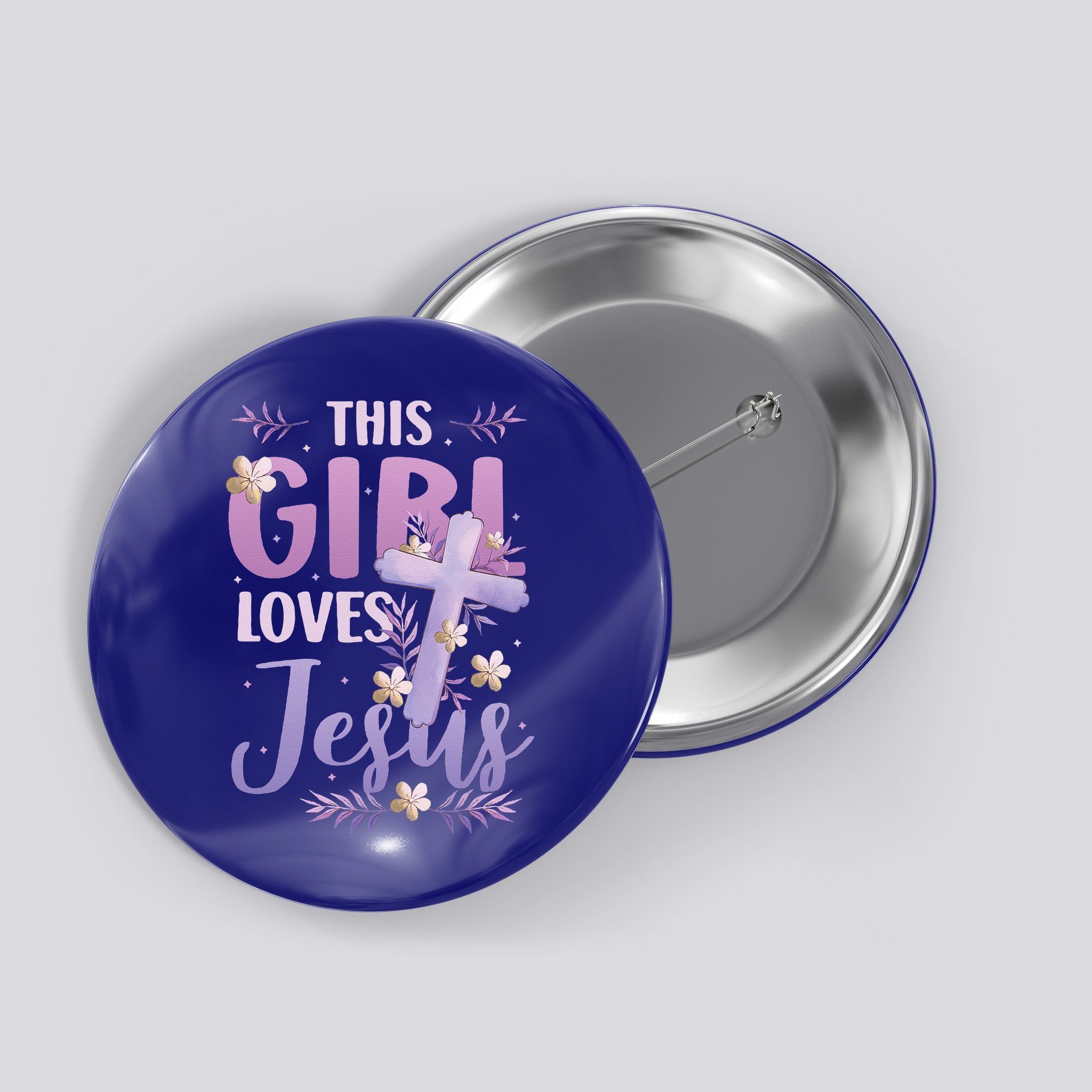 This Girl Loves Jesus Cute Christian Girl Jesus Button