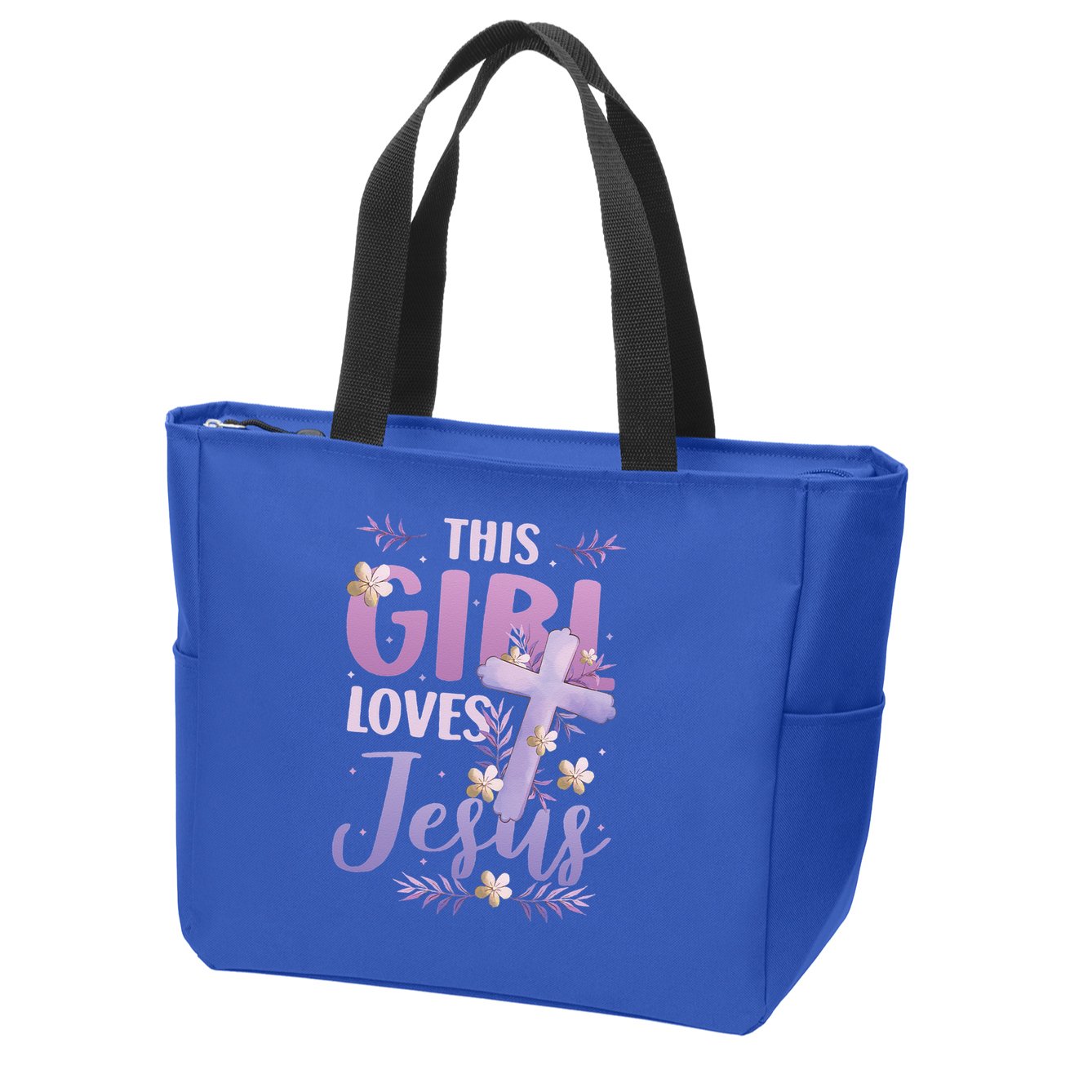 This Girl Loves Jesus Cute Christian Girl Jesus Zip Tote Bag