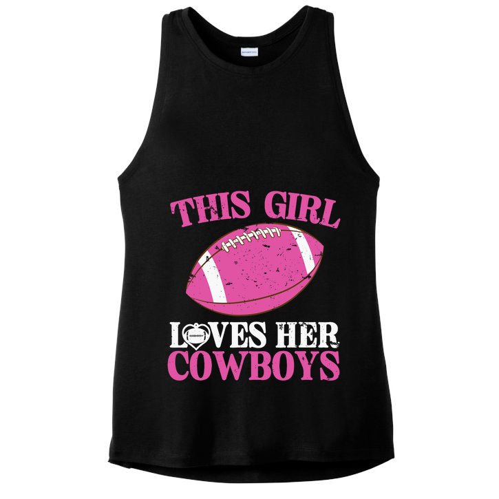 This Girl Loves Her Cowboy Ladies PosiCharge Tri-Blend Wicking Tank