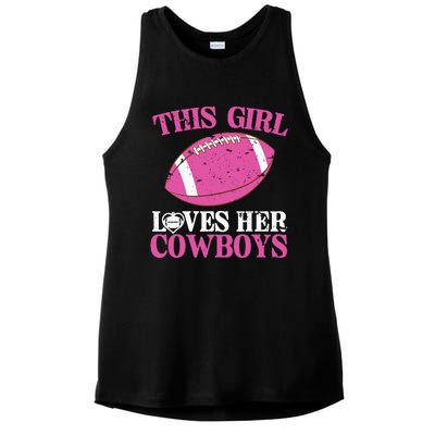 This Girl Loves Her Cowboy Ladies PosiCharge Tri-Blend Wicking Tank