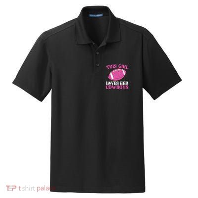 This Girl Loves Her Cowboy Dry Zone Grid Polo