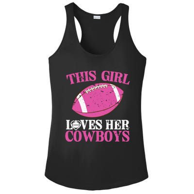 This Girl Loves Her Cowboy Ladies PosiCharge Competitor Racerback Tank