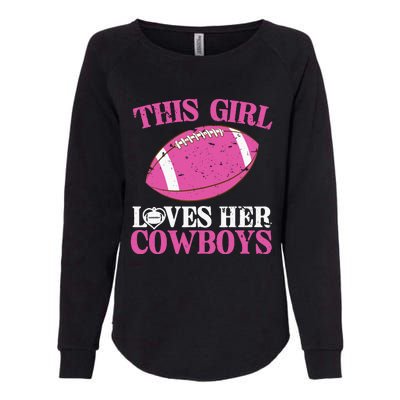 This Girl Loves Her Cowboy Womens California Wash Sweatshirt