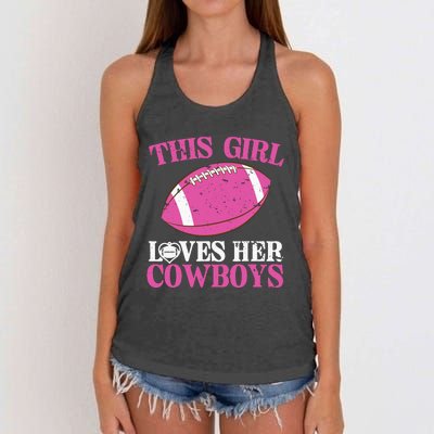 This Girl Loves Her Cowboy Women's Knotted Racerback Tank