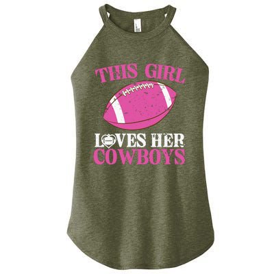 This Girl Loves Her Cowboy Women's Perfect Tri Rocker Tank