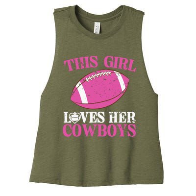 This Girl Loves Her Cowboy Women's Racerback Cropped Tank