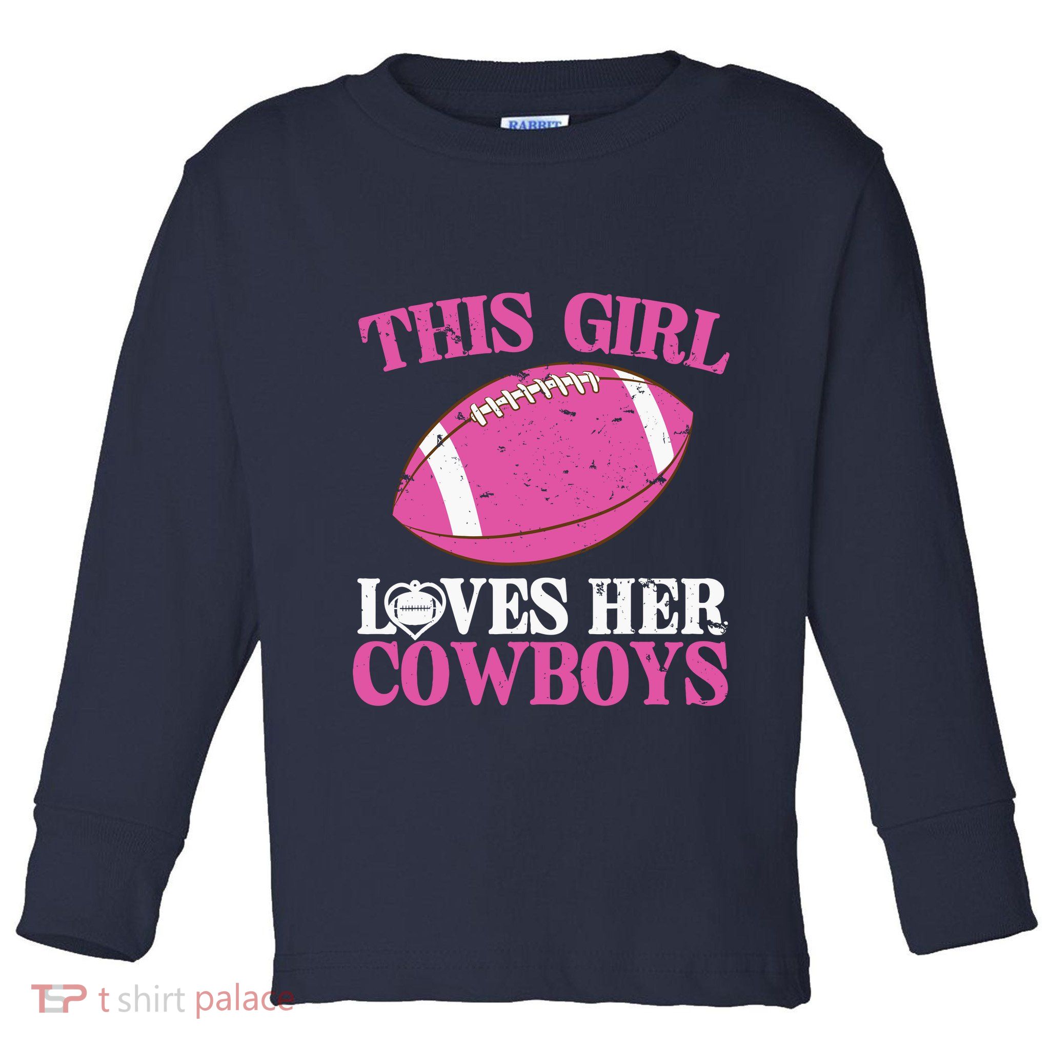 This Girl Loves Her Cowboy Toddler Long Sleeve Shirt