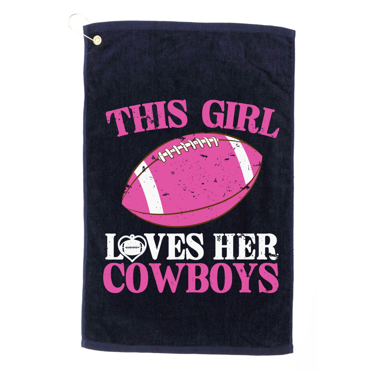 This Girl Loves Her Cowboy Golf Towel