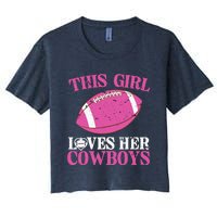 This Girl Loves Her Cowboy Women's Crop Top Tee