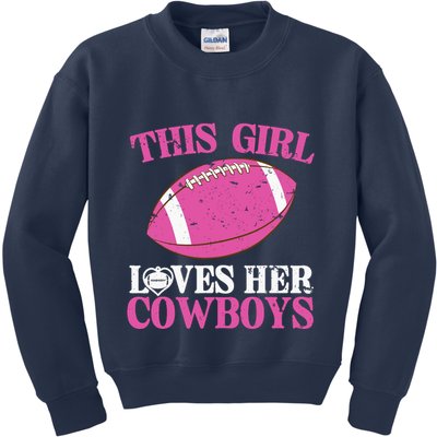 This Girl Loves Her Cowboy Kids Sweatshirt