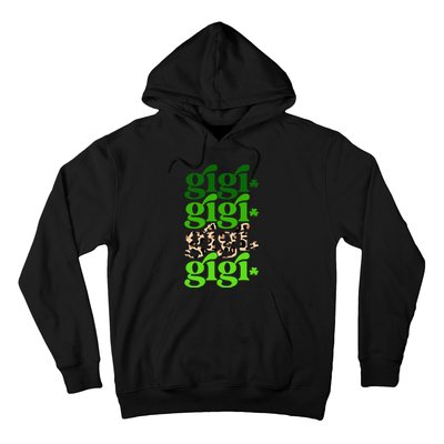 Typography Gigi Leopard Prints Irish Lucky St Patrick's Day Hoodie