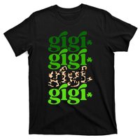 Typography Gigi Leopard Prints Irish Lucky St Patrick's Day T-Shirt