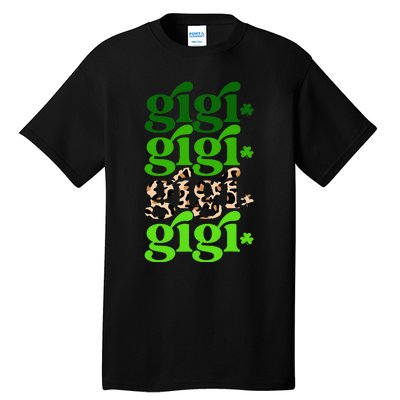 Typography Gigi Leopard Prints Irish Lucky St Patrick's Day Tall T-Shirt