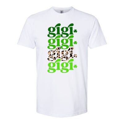 Typography Gigi Leopard Prints Irish Lucky St Patrick's Day Softstyle CVC T-Shirt