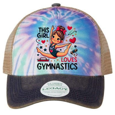 This Girl Loves Gymnastics Gymnastic Sport Lover Legacy Tie Dye Trucker Hat