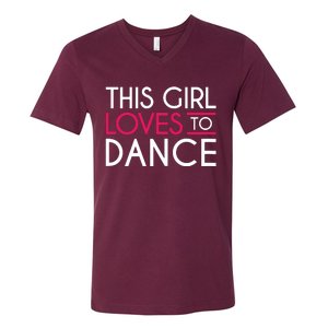 This Girl Loves To Dance V-Neck T-Shirt