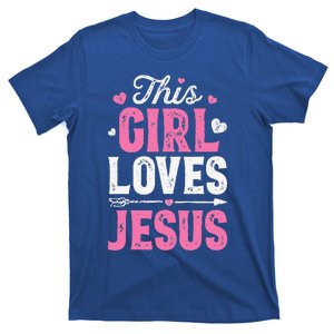 This Girl Loves Jesus Funny Christian Faith Religious T-Shirt