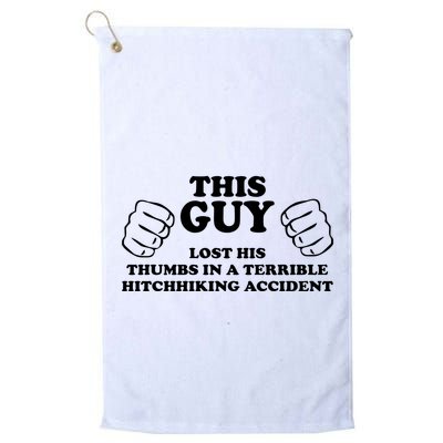 This Guy Lost His Thumbs In A Terrible Hitchhiking Accident Golf Towel