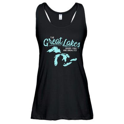 The Great Lakes Shark Free & Unsalted Summer Vacation Ladies Essential Flowy Tank