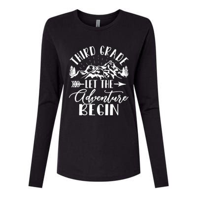 Third Grade Let The Adventure Begin First Day 3rd Grade Womens Cotton Relaxed Long Sleeve T-Shirt