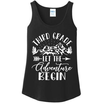 Third Grade Let The Adventure Begin First Day 3rd Grade Ladies Essential Tank