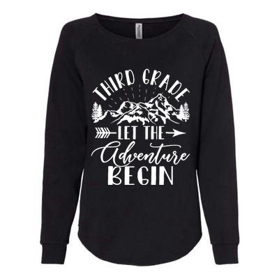 Third Grade Let The Adventure Begin First Day 3rd Grade Womens California Wash Sweatshirt