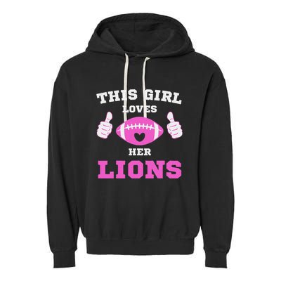 This Girl Loves Her Lions Pinky Leopard Garment-Dyed Fleece Hoodie