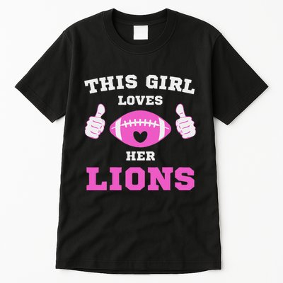 This Girl Loves Her Lions Pinky Leopard Tall T-Shirt