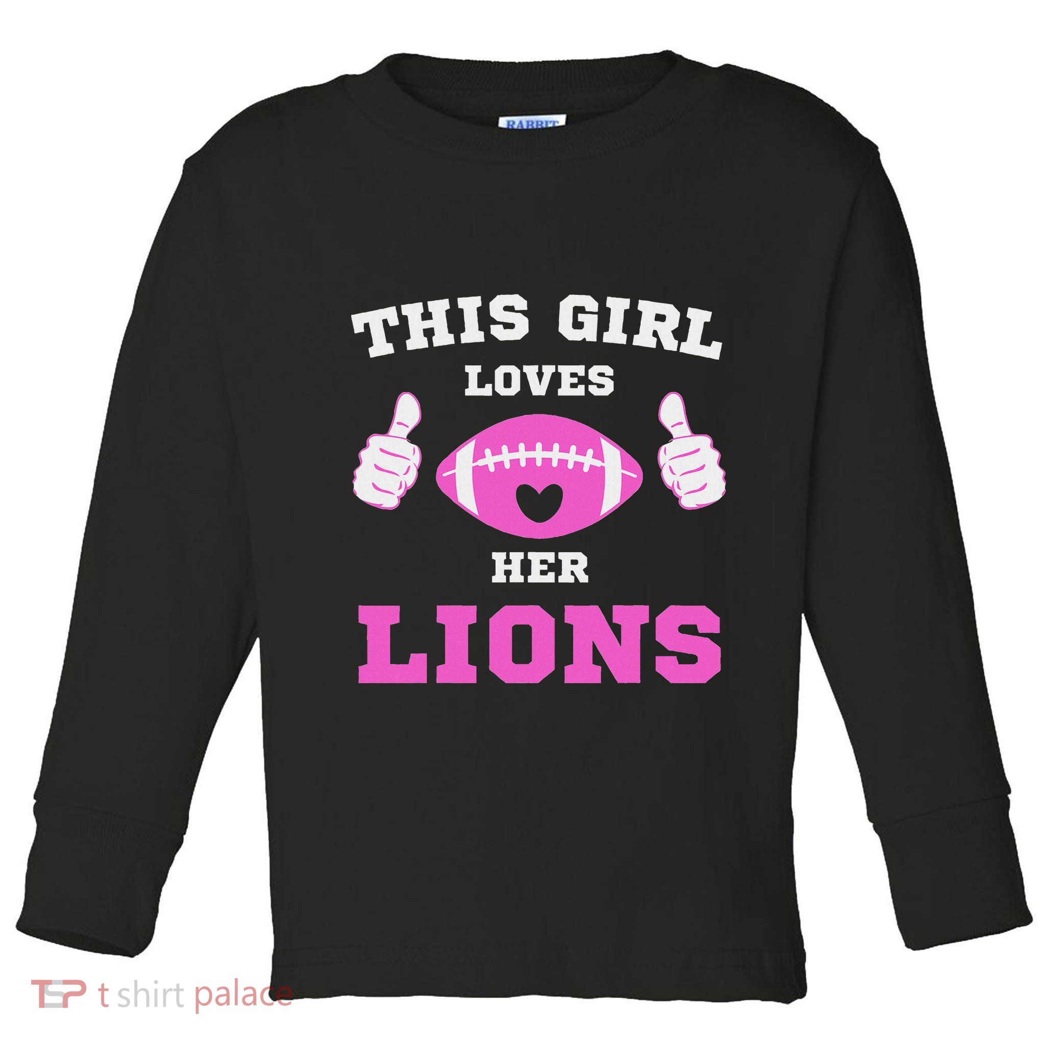 This Girl Loves Her Lions Pinky Leopard Toddler Long Sleeve Shirt