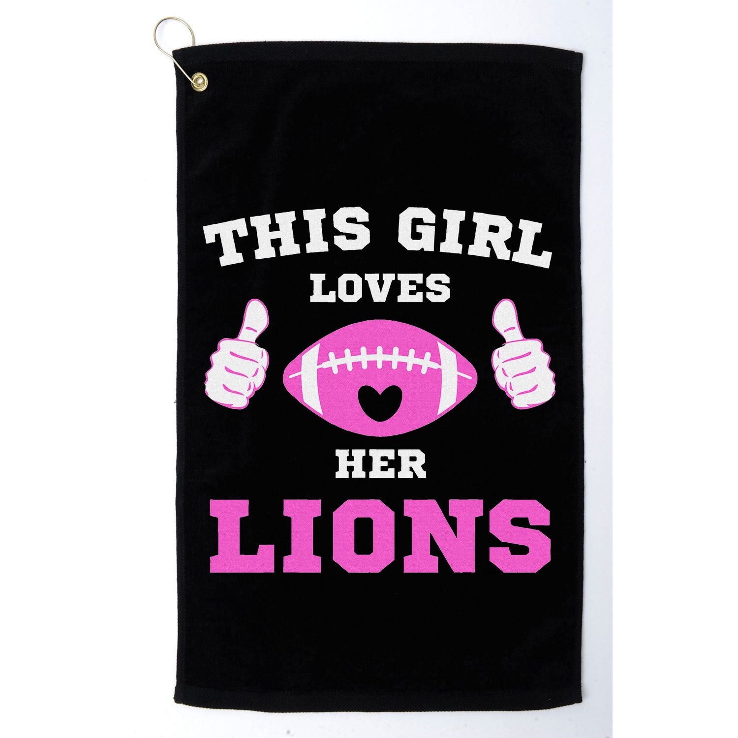 This Girl Loves Her Lions Pinky Leopard Golf Towel