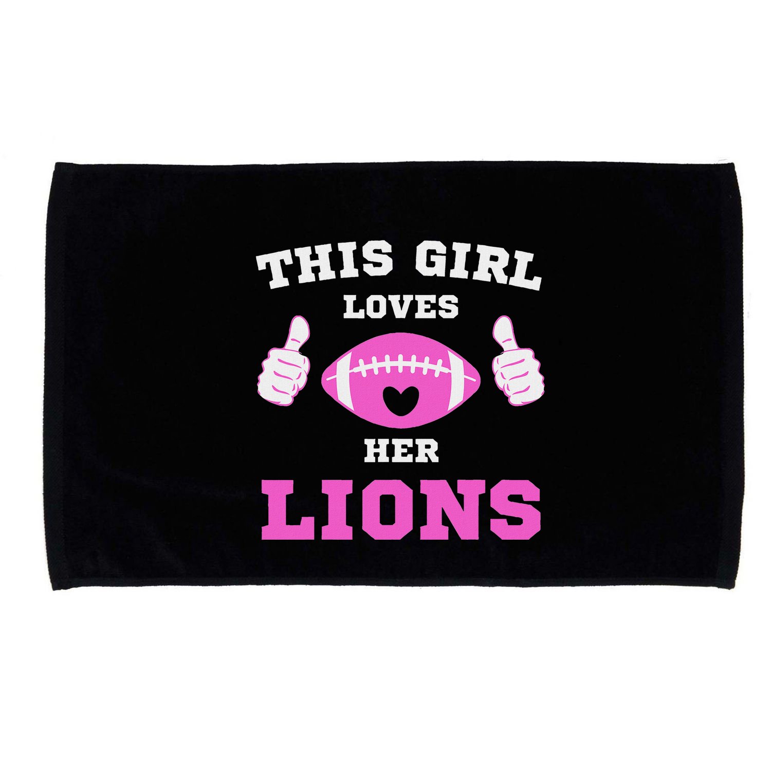 This Girl Loves Her Lions Pinky Leopard Microfiber Hand Towel