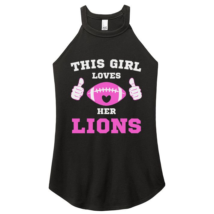 This Girl Loves Her Lions Pinky Leopard Women's Perfect Tri Rocker Tank