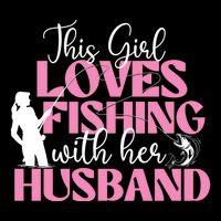 This Girl Loves Fishing With Her Husband Fisherman Fish Cooling Performance Crew T-Shirt