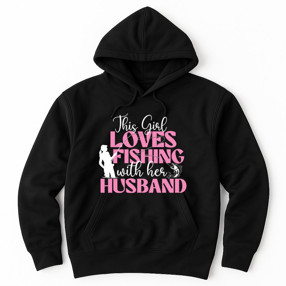 This Girl Loves Fishing With Her Husband Fisherman Fish Hoodie