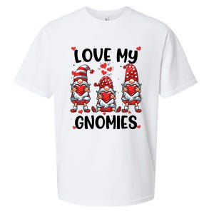 Three Gnome Love Valentines Day Love My Gnomies Mom Sueded Cloud Jersey T-Shirt