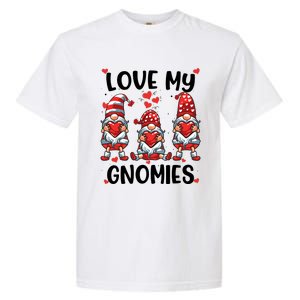 Three Gnome Love Valentines Day Love My Gnomies Mom Garment-Dyed Heavyweight T-Shirt