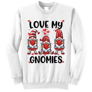 Three Gnome Love Valentines Day Love My Gnomies Mom Sweatshirt