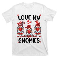 Three Gnome Love Valentines Day Love My Gnomies Mom T-Shirt