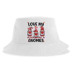 Three Gnome Love Valentines Day Love My Gnomies Mom Sustainable Bucket Hat