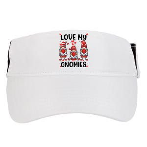 Three Gnome Love Valentines Day Love My Gnomies Mom Adult Drive Performance Visor