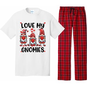 Three Gnome Love Valentines Day Love My Gnomies Mom Pajama Set