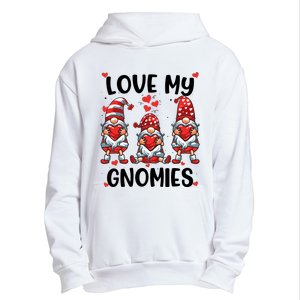 Three Gnome Love Valentines Day Love My Gnomies Mom Urban Pullover Hoodie