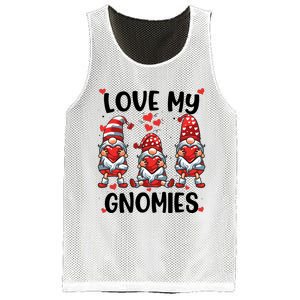 Three Gnome Love Valentines Day Love My Gnomies Mom Mesh Reversible Basketball Jersey Tank