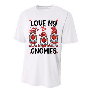 Three Gnome Love Valentines Day Love My Gnomies Mom Performance Sprint T-Shirt