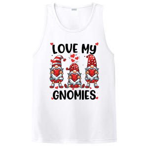 Three Gnome Love Valentines Day Love My Gnomies Mom PosiCharge Competitor Tank