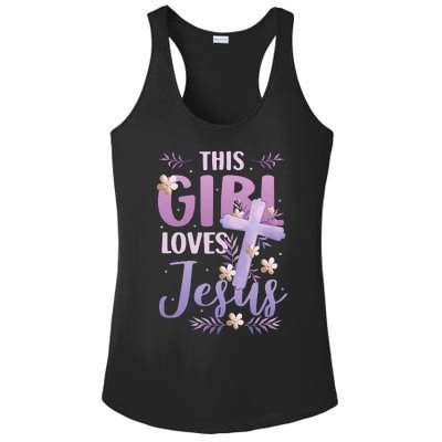 This Girl Loves Jesus Cute Christian Girl Jesus Ladies PosiCharge Competitor Racerback Tank