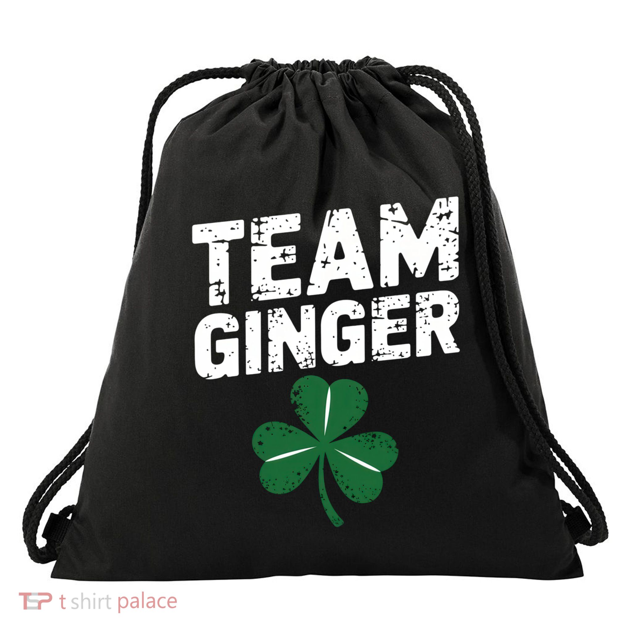Team Ginger Lucky Clover Pride Fest Irish Luck Humor Heart Cute Gift Drawstring Bag