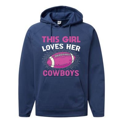 This Girl Loves Her Cowboy Performance Fleece Hoodie