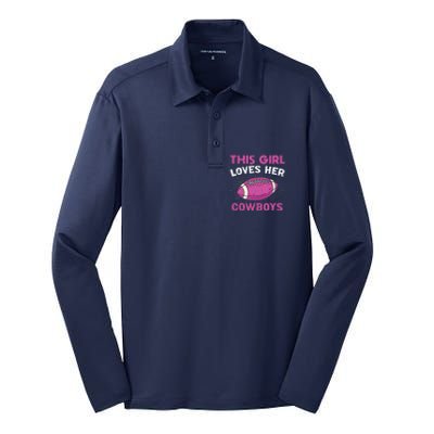 This Girl Loves Her Cowboy Silk Touch Performance Long Sleeve Polo